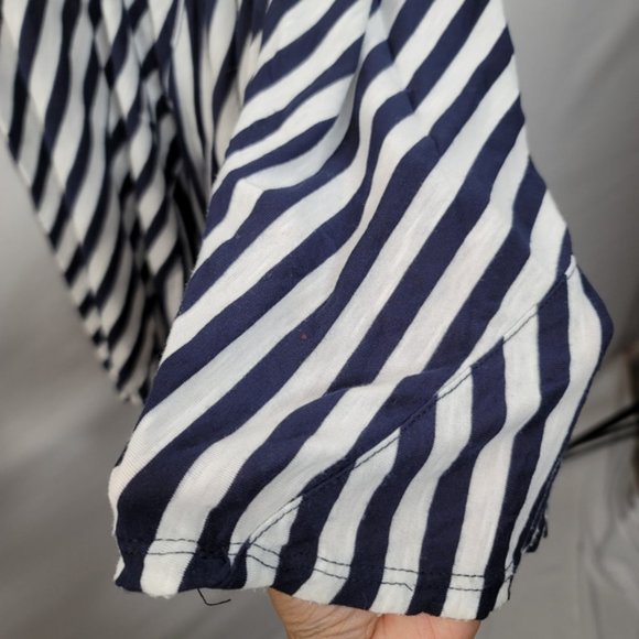 4/$25 Cato Navy Blue Striped Straight Maxi Skirt Size Small - Picture 11 of 16